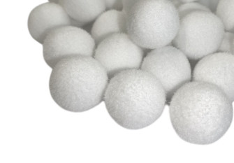POM POM Baltas rutuliukas 30mm