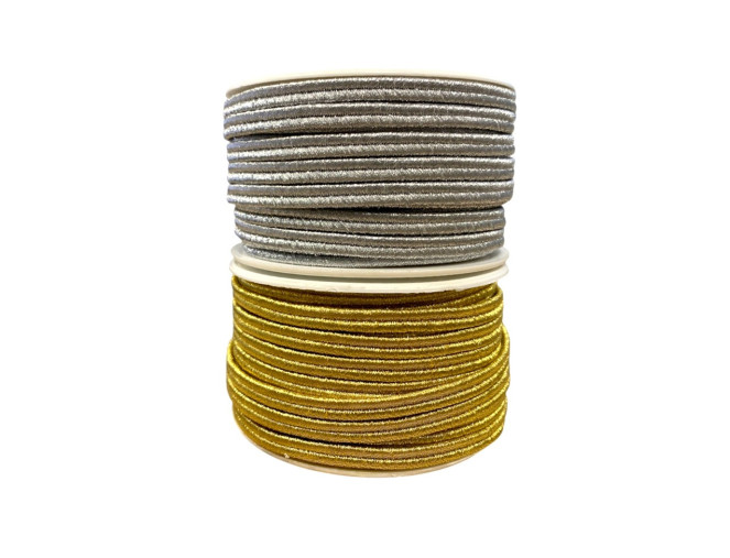 Metalizuotos sutažo juostelės 6mm | 2 spalvos