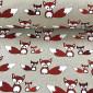 Linen fabric Foxes