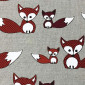 Linen fabric Foxes pigiau