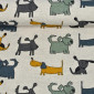 Linen fabric Puppies