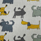 Linen fabric Puppies pigiau