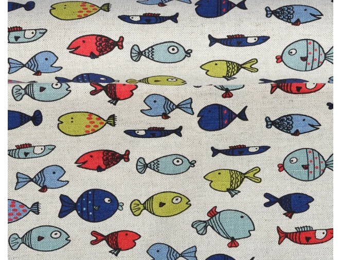 Linen fabric Fish