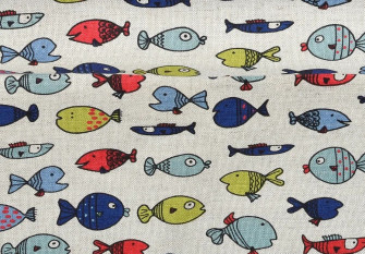 Linen fabric Fish