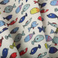 Linen fabric Fish pigiau