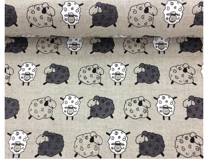 Linen fabric Sheep