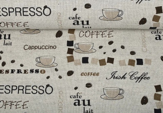 Linen fabric Coffee