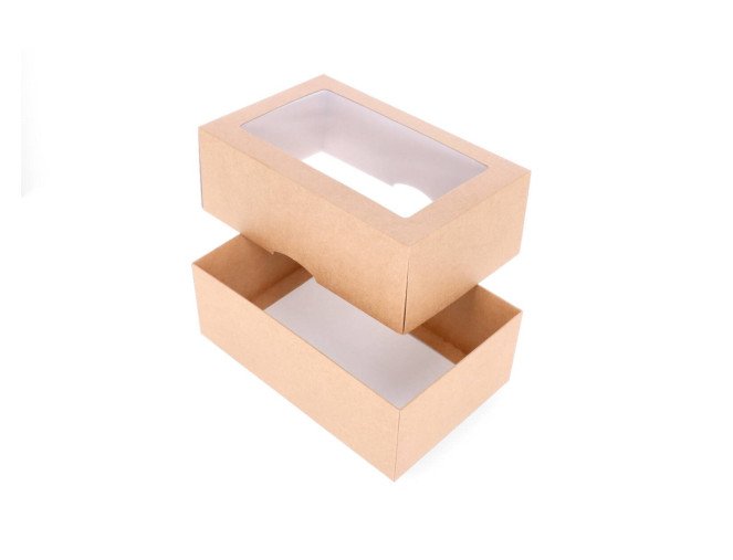 Gift box with window in two pieces 220x140x80mm