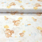 Cotton - canvas Chipmunks in white pigiau