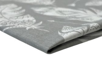 Cotton - canvas Feathers in grey