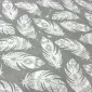 Cotton - canvas Feathers in grey pigiau