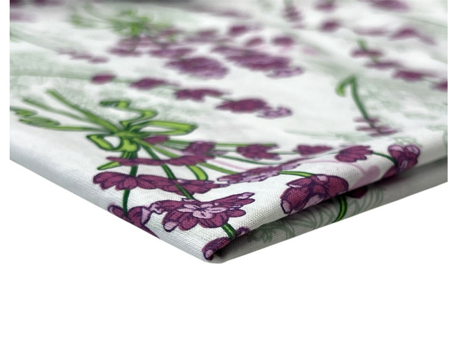 Cotton - canvas Lavender in white