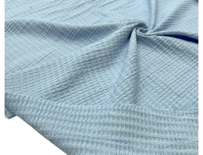 Waffle fabric Light blue internetu