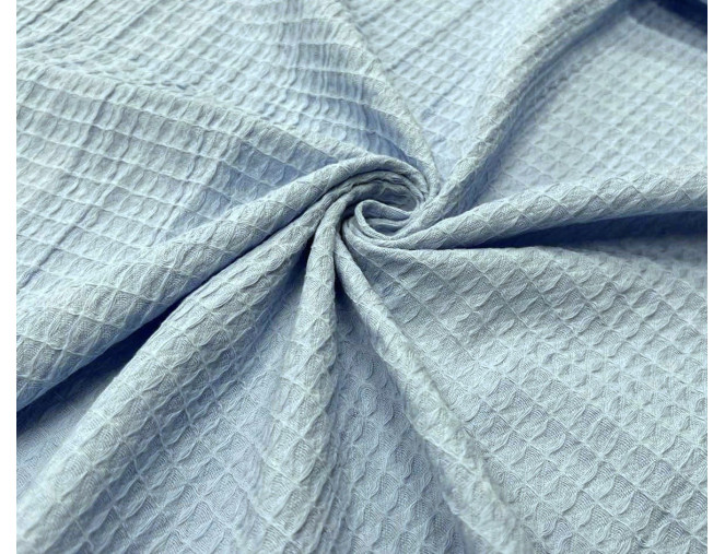 Waffle fabric Light blue