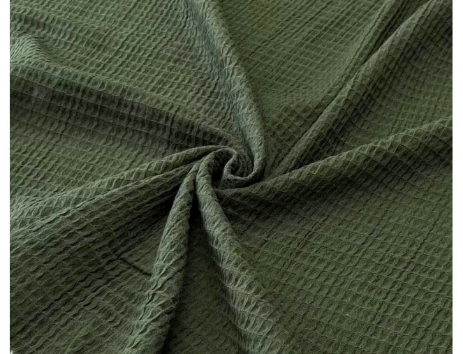 Vaflinis audinys Tamsiai žalias