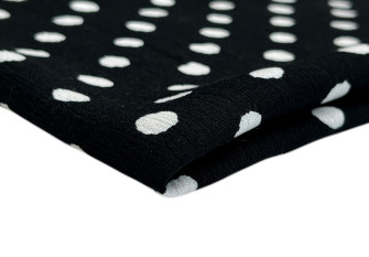 Viscose crepe White dots in black