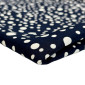 Viscose fabric White polka dots in dark blue