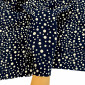 Viscose fabric White polka dots in dark blue pigiau