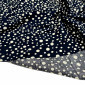 Viscose fabric White polka dots in dark blue internetu