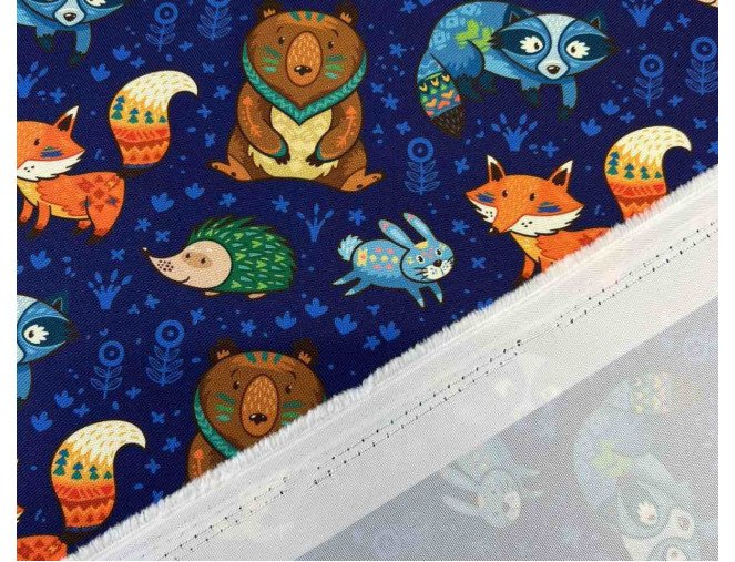 Vandeniui atsparus audinys Oxford Miško gyvūnai internetu