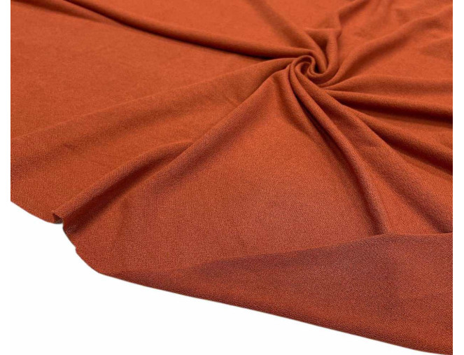 Knitted knitted fabric with viscose Red brick internetu