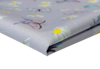 Vandeniui atsparus audinys Oxford Drugeliai alyviniame