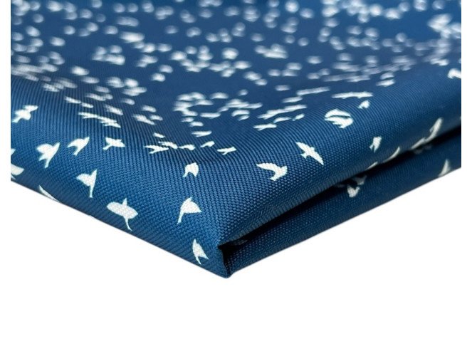 Vandeniui atsparus audinys Oxford Paukščiai mėlyname