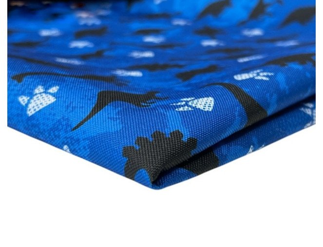 Vandeniui atsparus audinys Oxford Dinozaurai mėlyname