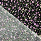 Poplin fabric Flowers in black pigiau