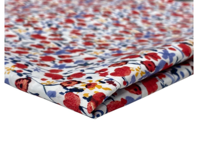 Poplin fabric Poppy white