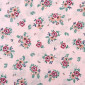 Poplin fabric Flowers in pink pigiau