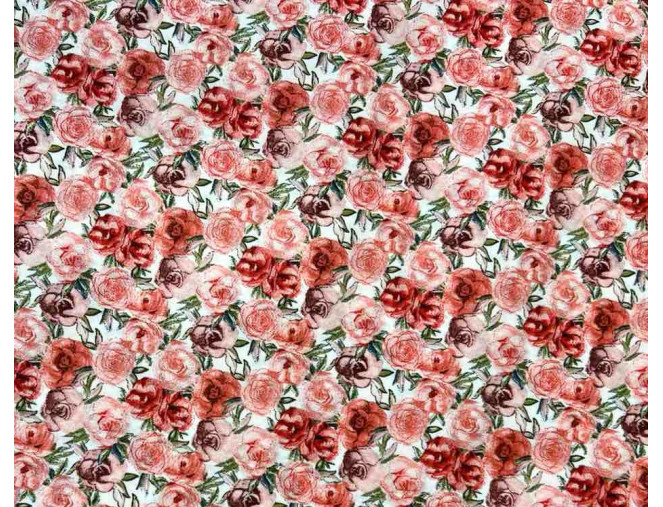 Poplin fabric Roses pigiau
