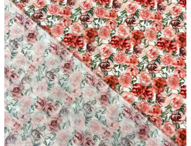 Poplin fabric Roses internetu