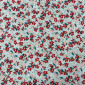 Poplin fabric Red flowers in grey internetu