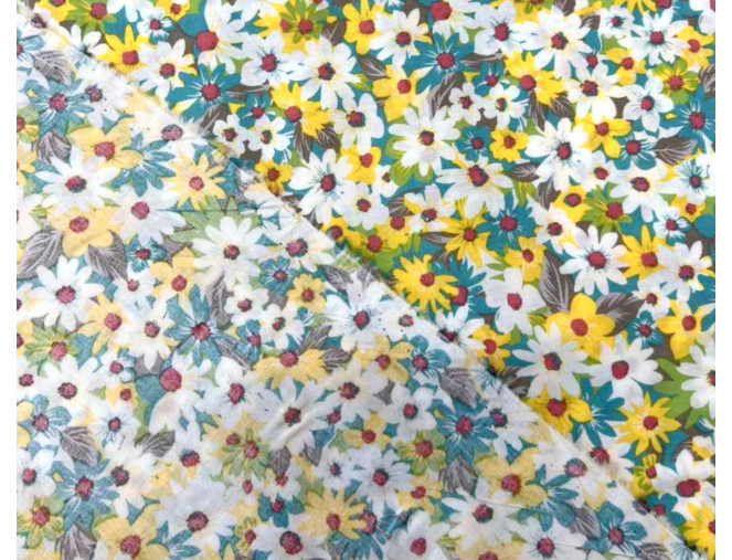 Poplin audinys Margos gėlės internetu