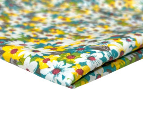 Poplin fabric Variegated flowers Poplin fabric Variegated flowers