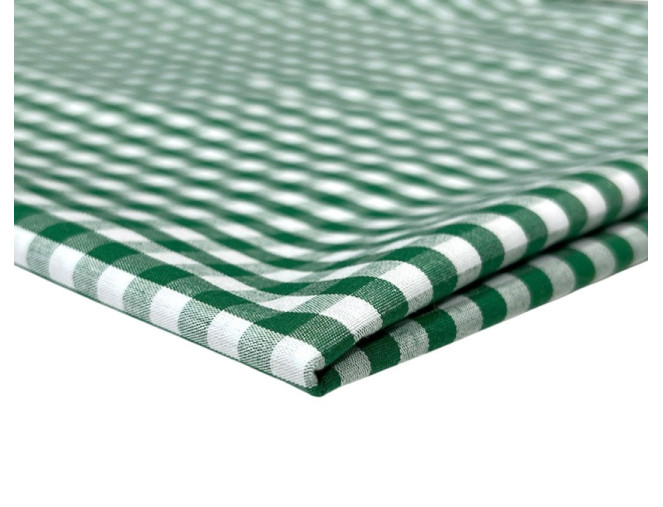 Poplin fabric Green checks