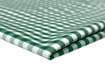 Poplin audinys Žali langeliai