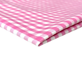 Poplin audinys Rožiniai langeliai