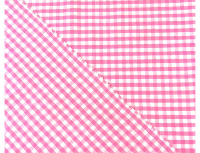 Poplin audinys Rožiniai langeliai pigiau