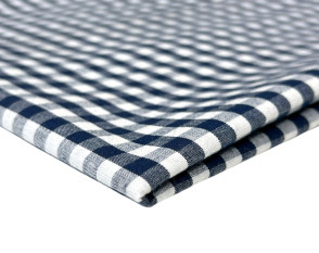 Poplin fabric Dark blue checks