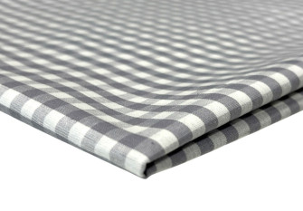 Poplin audinys Pilki langeliai