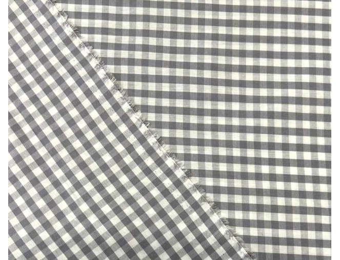 Poplin audinys Pilki langeliai pigiau