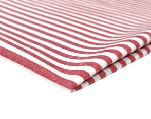Poplin fabric Red stripes
