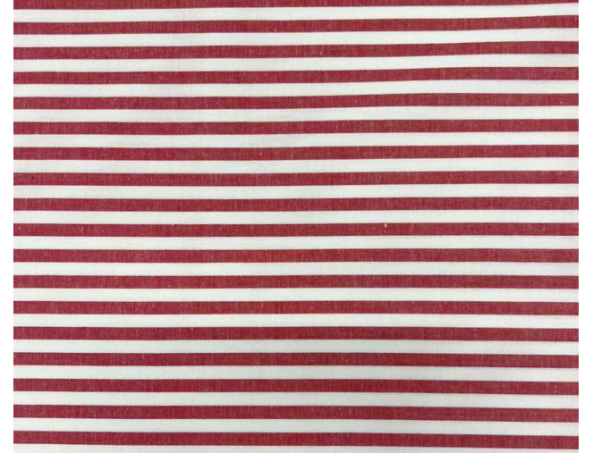 Poplin audinys Raudoni dryžiai internetu