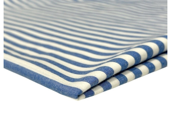 Poplin fabric Blue stripes