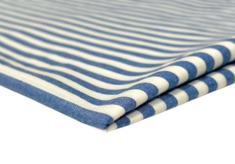 Poplin fabric Blue stripes