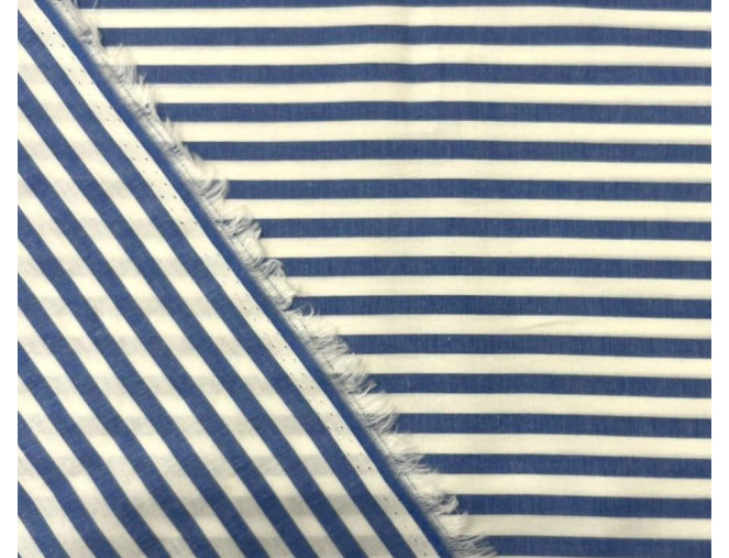 Poplin fabric Blue stripes pigiau