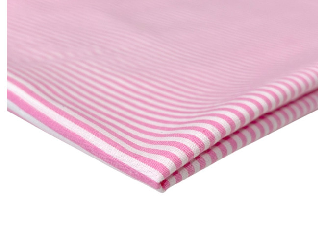 Poplin fabric Pink stripes