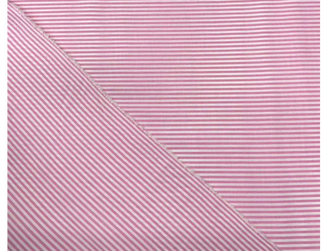 Poplin fabric Pink stripes pigiau